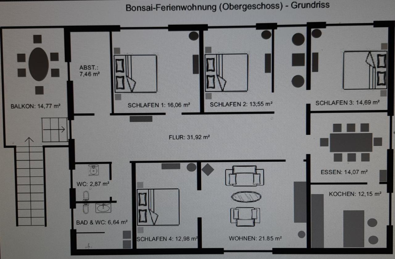 Bonsai-Ferienwohnung Bad Laer Buitenkant foto